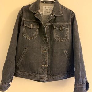 Next Too - black oversized jean jacket